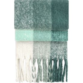 Beechfield sál Fluffy Check zöld kockás