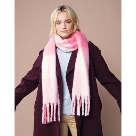 Beechfield sál Fluffy Check rózsaszín kockás