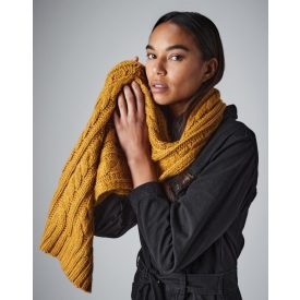 Beechfield Cable Knit Melange Scarf