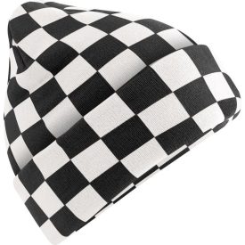 Beechfield sapka Checkerboard fekete-fehér