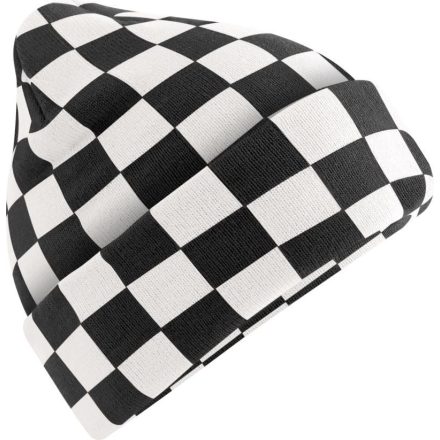 Beechfield sapka Checkerboard fekete-fehér