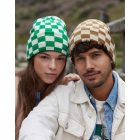 Beechfield sapka Checkerboard fűzöld-törtfehér