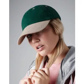   Beechfield baseball sapka Low Profile Heavy Brushed Cotton 6P erdész zöld-bézs