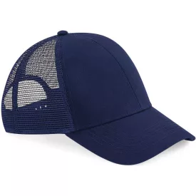 Beechfield baseball sapka Bio Trucker 6P oxford tengerkék