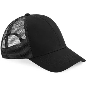 Beechfield baseball sapka Organic Cotton Trucker 6P fekete