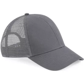   Beechfield baseball sapka Organic Cotton Trucker 6P sötétszürke