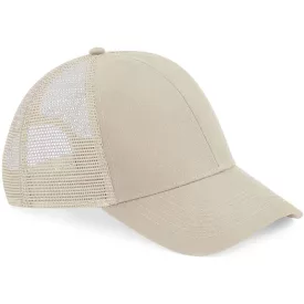 Beechfield baseball sapka Organic Cotton Trucker 6P homok
