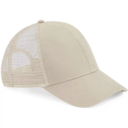 Beechfield baseball sapka Organic Cotton Trucker 6P homok
