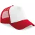 Beechfield baseball sapka Snapback Trucker 5P piros-fehér
