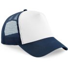 Beechfield gyerek baseball sapka Junior Snapback Trucker 5P tengerkék-fehér