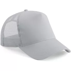   Beechfield gyerek baseball sapka Junior Snapback Trucker 5P világosszürke