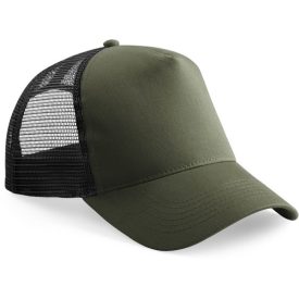   Beechfield gyerek baseball sapka Junior Snapback Trucker 5P olíva-fekete