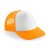 Beechfield baseball sapka Vintage Snapback Trucker 5P fluo-narancs-fehér