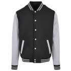 ByB pulóver College 330 fekete-melírozott szürke