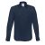 B&C hosszú ujjú ing London Stretch 135 tengerkék