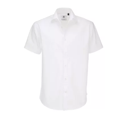 B&C rövid ujjú ing Black Tie SSL 135 fehér