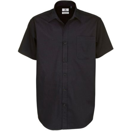 B&C rövid ujjú ing Sharp 130 fekete