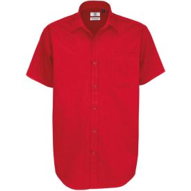 B&C rövid ujjú ing Sharp 130 piros