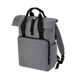 BagBase hátizsák Recycled Laptop melírozott szürke