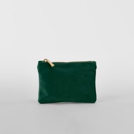 BagBase neszeszer  Velvet Pouch sötét smaragd- L