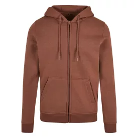 ByB pulóver Heavy Zip Hoody 300 barna