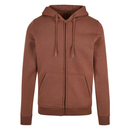 ByB pulóver Heavy Zip Hoody 300 barna