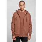 ByB pulóver Heavy Zip Hoody 300 barna