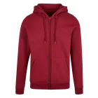 ByB pulóver Heavy Zip Hoody 300 bordó