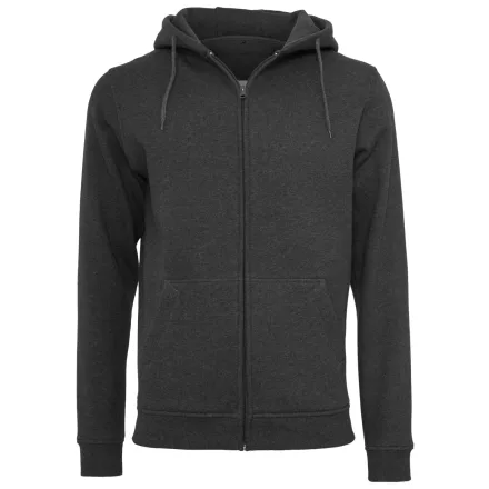 ByB pulóver Heavy Zip Hoody 300 sötétszürke