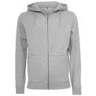 ByB pulóver Heavy Zip Hoody 300 melírozott szürke