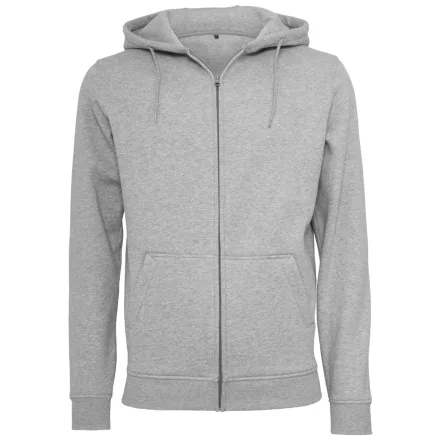 ByB pulóver Heavy Zip Hoody 300 melírozott szürke
