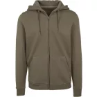ByB pulóver Heavy Zip Hoody 300 olivazöld
