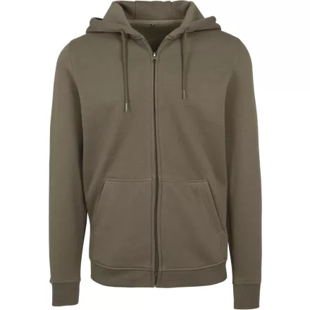 ByB pulóver Heavy Zip Hoody 300 olivazöld
