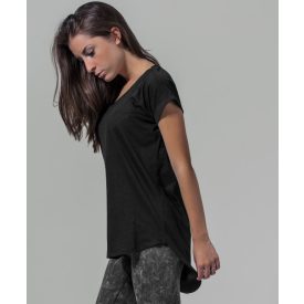 ByB női póló Long Slub 140 fekete