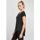 ByB női póló Long Slub 140 fekete