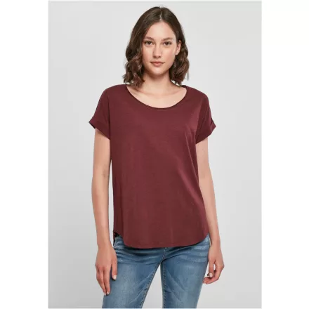 ByB női póló Long Slub 140 bordó