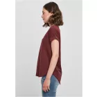 ByB női póló Long Slub 140 bordó