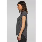 ByB női póló Long Slub 140 sötét szürke