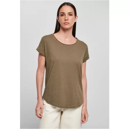 ByB női póló Long Slub 140 olíva