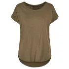 ByB női póló Long Slub 140 olíva