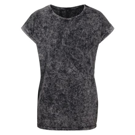 ByB női póló Acid Wash 160 sötét szürke-fehér