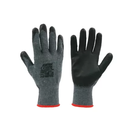 4WRK latexba mártott kesztyű Caver szürke-fekete