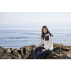 Cutter&Buck női polár pulóver Cascade Sherpa törtfehér-sötétkék