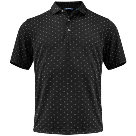 Cutter&Buck galléros póló Virtue Printed 200 fekete