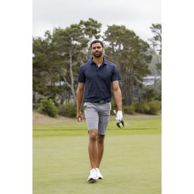 Cutter&Buck galléros póló Virtue Printed 200 sötétkék