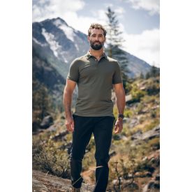 Cutter&Buck galléros póló Virtue Solid 200 borostyán