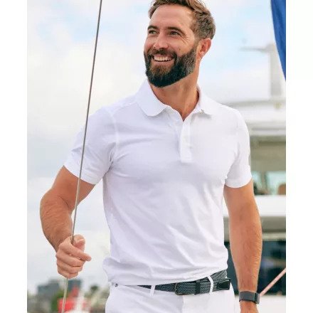 Cutter&Buck galléros póló Virtue Solid 200 fehér