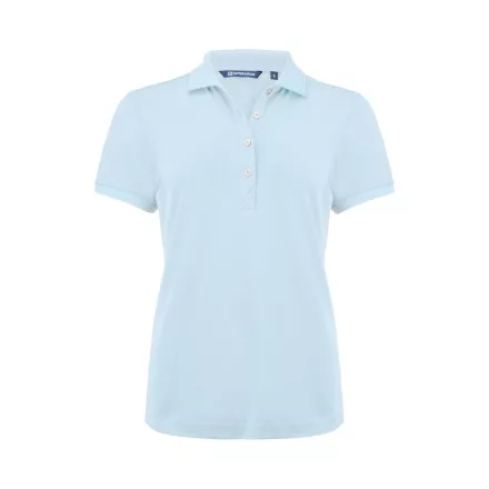 Cutter&Buck női galléros póló Virtue Solid 200 világoskék