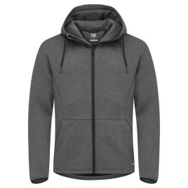   Cutter&Buck pulóver Pemberton Hood Full Zip 350 melírozott antracit