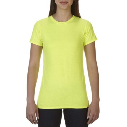 Comfort Colors női póló Fitted 163 neon sárga